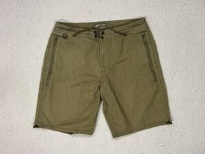 Roark Shorts Mens 34 Green Layover Chino Zip Pocket Travel Canvas Utility Trail